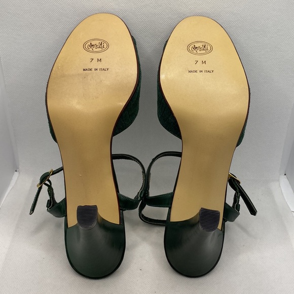1980s Amalfi by Rangoni Suede Slingback Sandals Heels Size 7 M Italian 3… - Picture 7 of 16